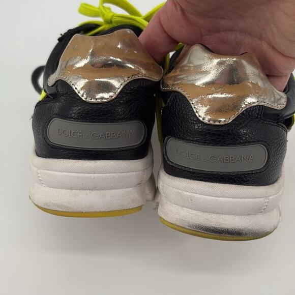 Dolce & Gabbana Men’s Black Multi Lace Up Sneakers Size 8 - Picture 4 of 12